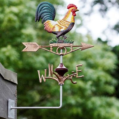 Rooster Metal Cast Iron Weather Wind Vane Chicken - Cam and Deb's Store