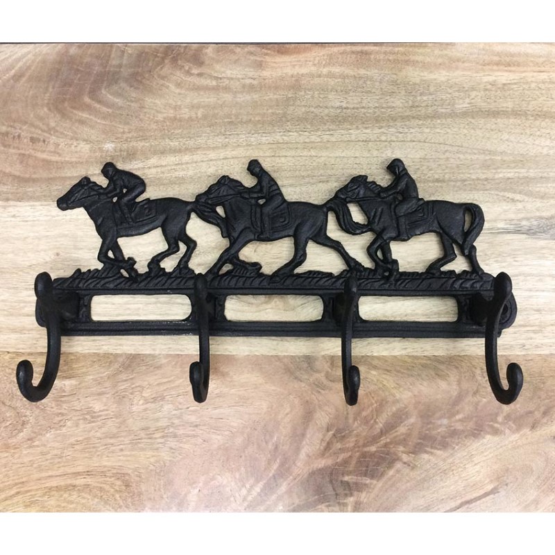 Cast Iron Racing Horse Wall Hook Garden Hanger Rack - Cam and Deb's Store